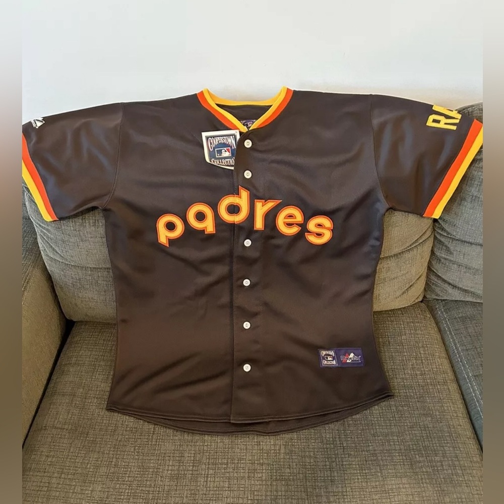 Majestic Cooperstown Collection San Diego Padres MLB Vintage Jersey Men’s Sz: L